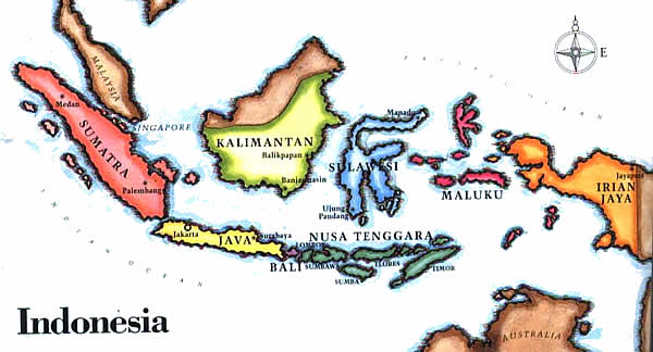 Gambar Warna Peta Indonesia Rahman Gambar